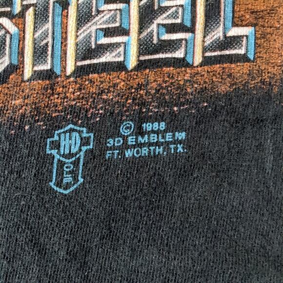 Vintage 1988 Harley Davidson 3D Emblem T Shirt XL 80s American Steel Honolulu HI - Picture 4 of 10